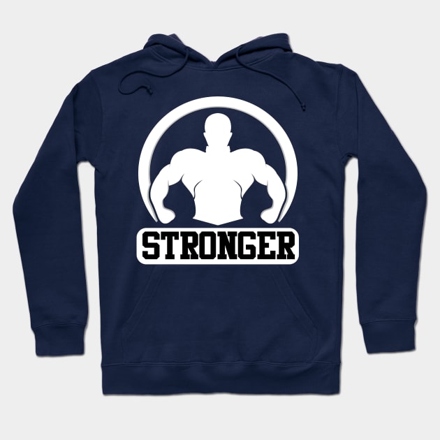 Stronger Motivational and Inspirational WordArt Design Typography For Positivity And Positive Mindset Hoodie by Mustapha Sani Muhammad